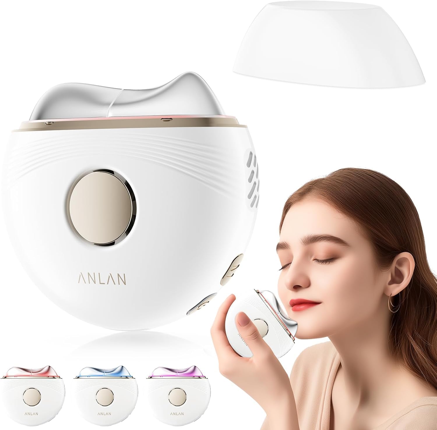 Detalle de ANLAN Gua Sha pietra per massaggio viso e corpo, doppia modalità