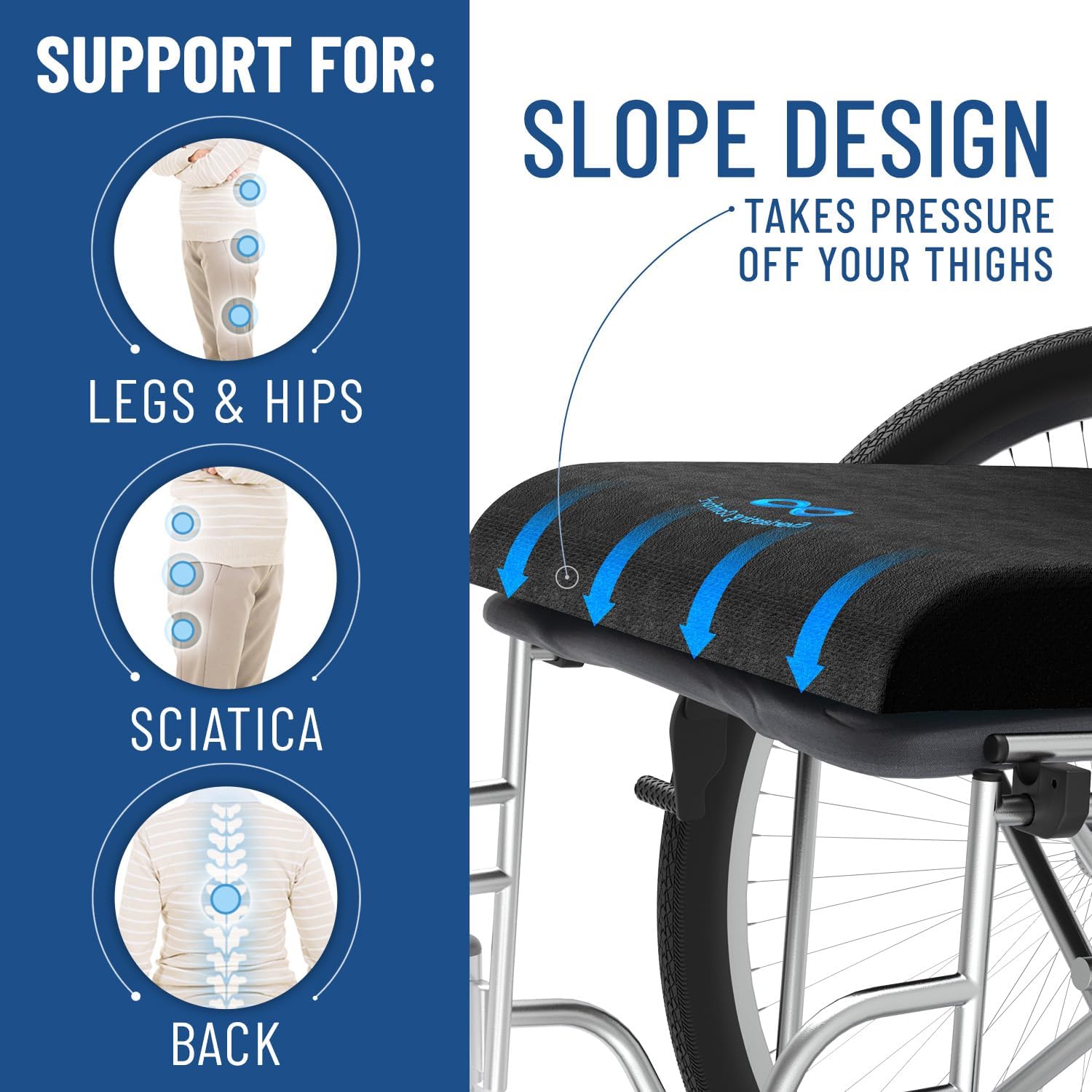 Detalle de Everlasting Comfort Ventilated Gel Memory Foam Wheelchair Cushion