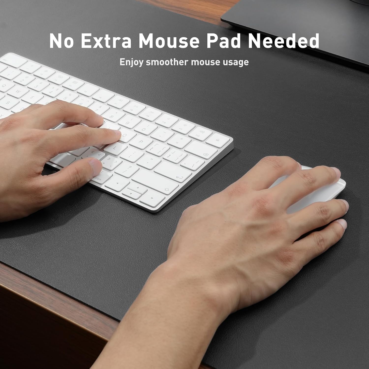 Thumbnail 3 de Leather desk mat 80 x 40 cm, grey