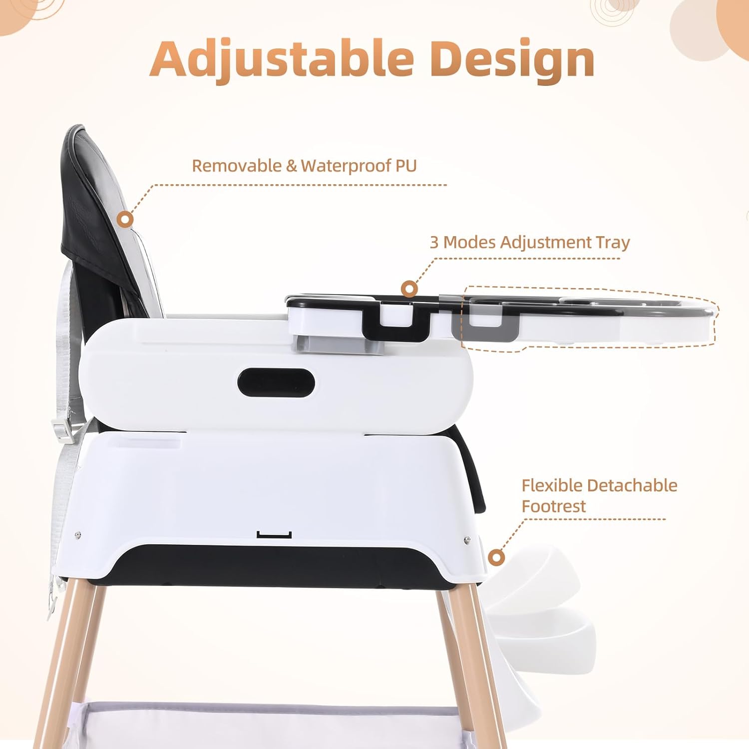 Thumbnail 4 de Adjustable Convertible 3-in-1 Baby High Chair 6–36 months