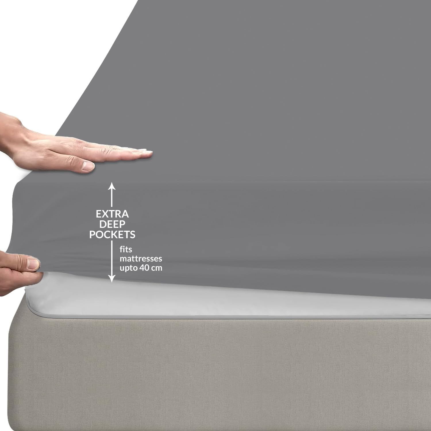 Thumbnail 2 de Pamposh King Size Extra Deep Fitted Sheets (40 cm / 16 inches) — brushed microfibre, hypoallergenic and fade resistant