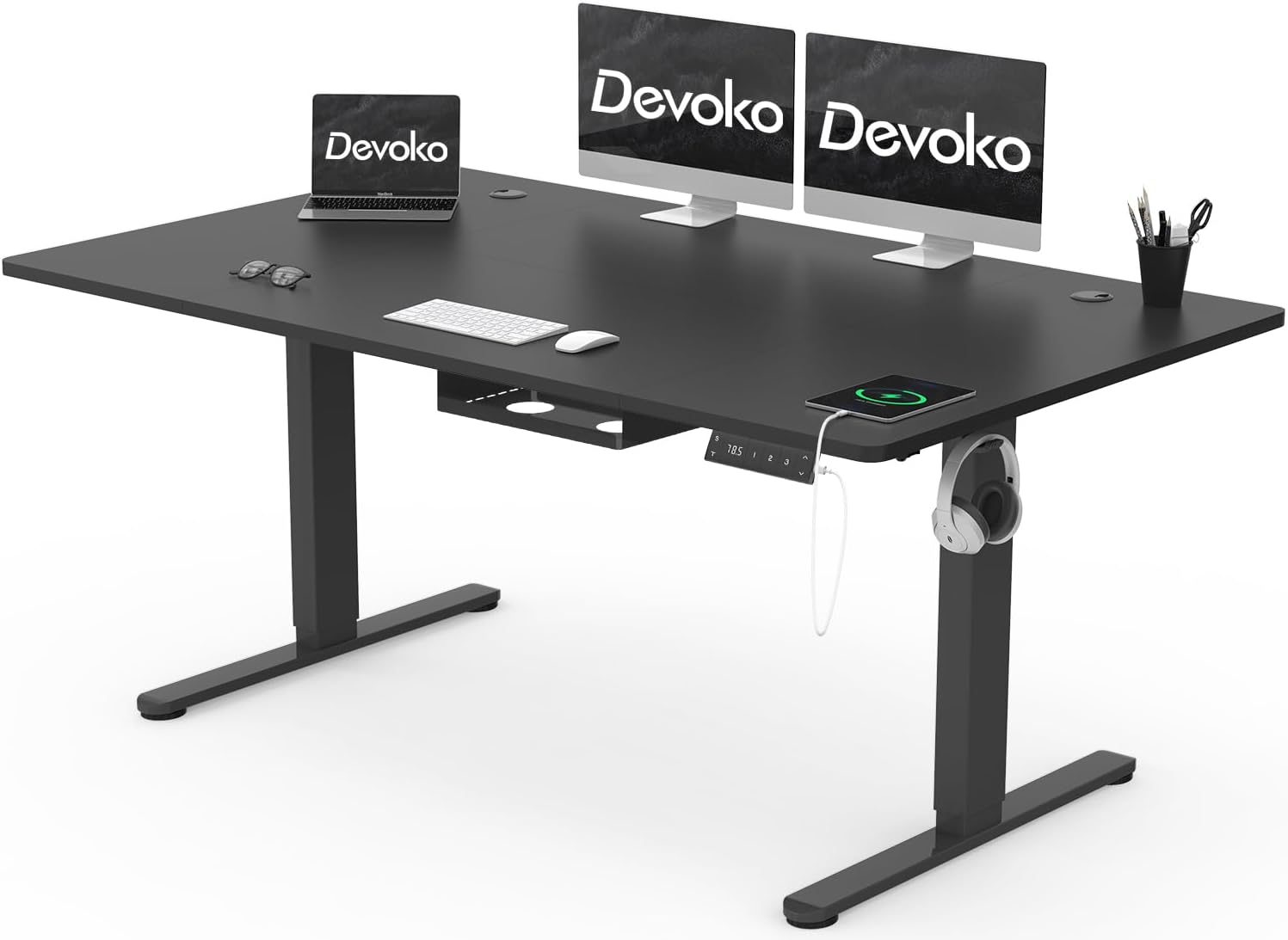 Detalle de Devoko 0428 elektrisch zit-sta bureau 160 x 80 cm met geheugenstanden
