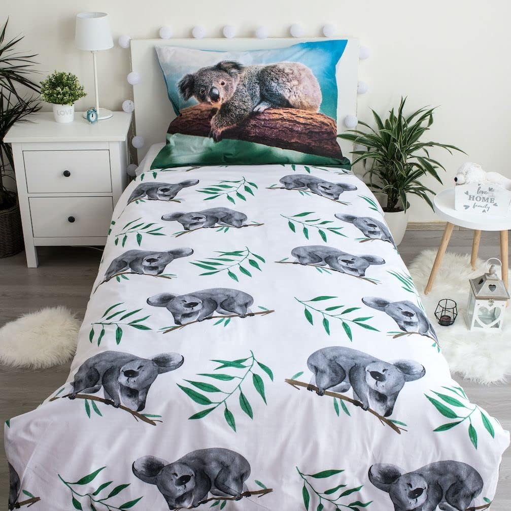 Detalle 1 de Juego de cama Koala bebé en eucaliptos 140x200 cm 🐨