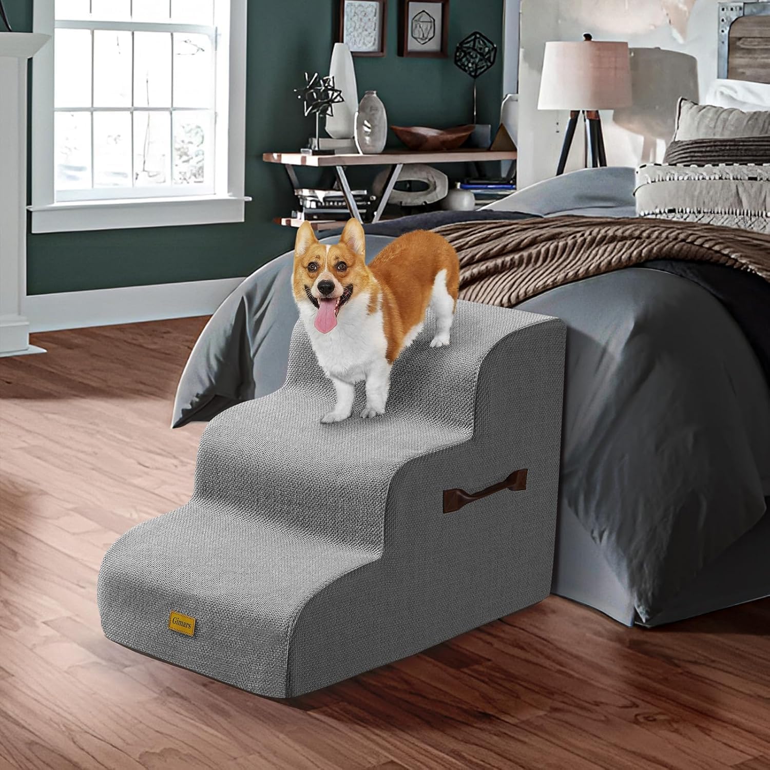 Thumbnail 6 de Gimars Escalier Robuste Extra Large pour Chiens – Mousse Haute Densité 30D, Anti-Dérapant et Lavable