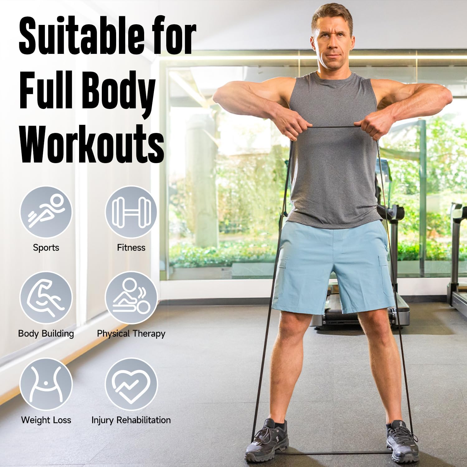 Detalle 2 de FitBeast Pull Up Bands Set: 5-Level Resistance for Calisthenics and Mobility