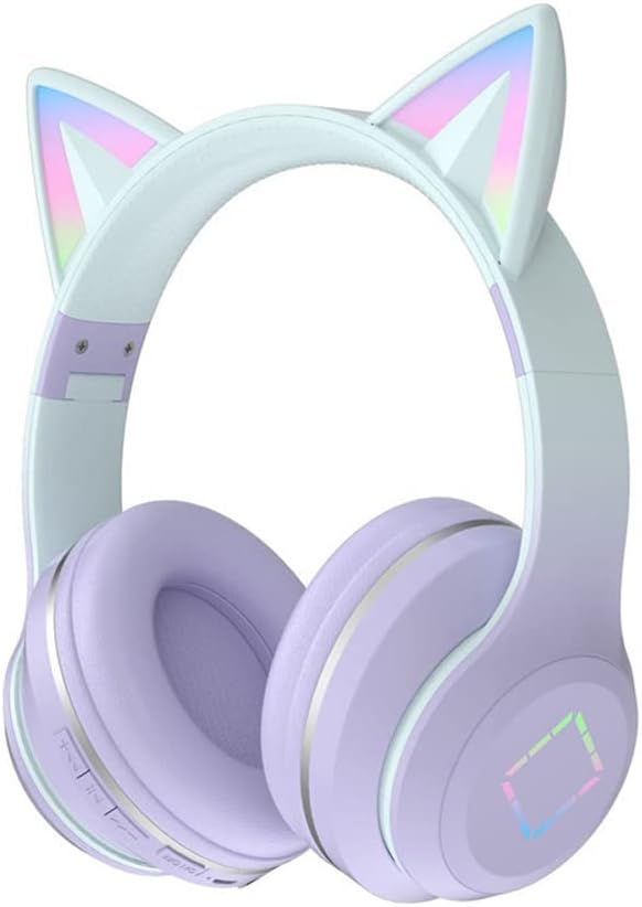 Detalle de Usoun Kids Headphones Cat Ear LED