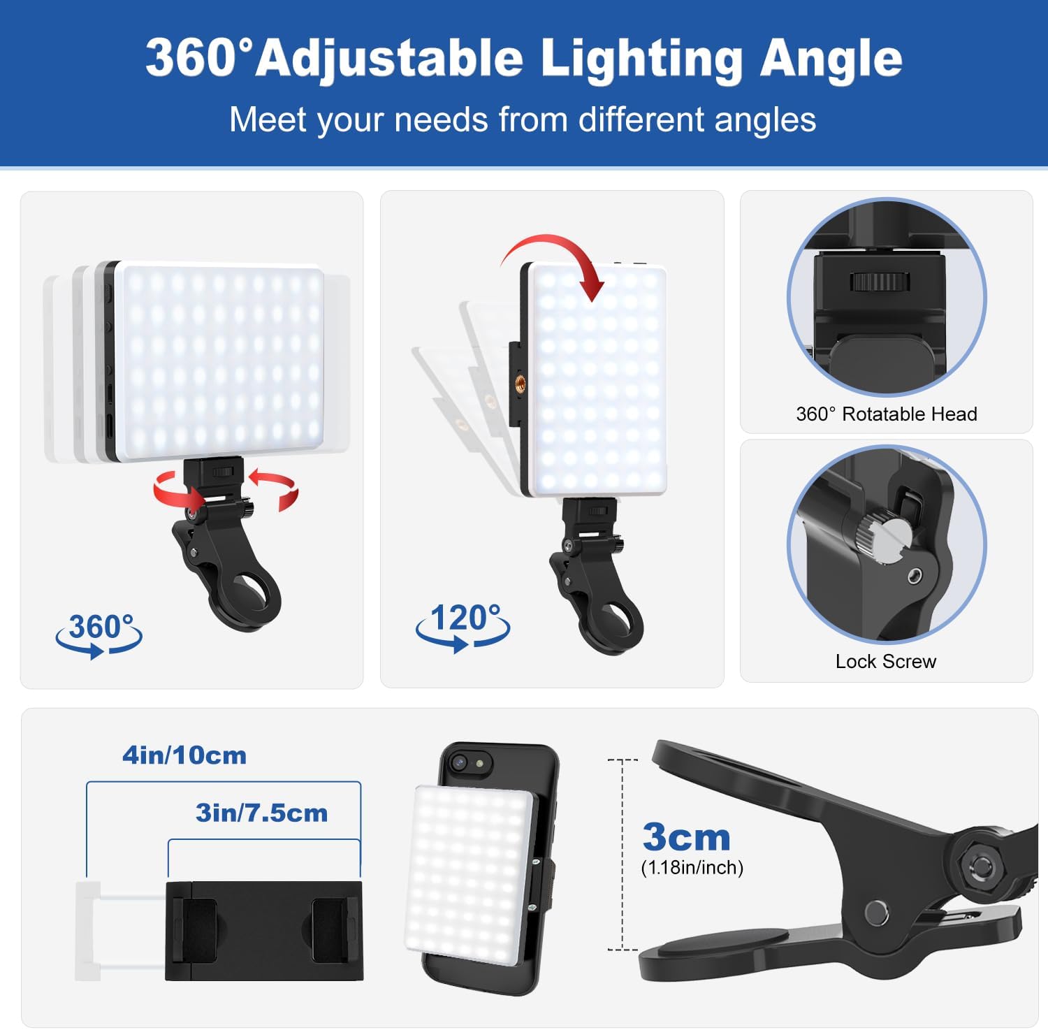 Thumbnail 6 de OLRPT Selfie Light 5000mAh phone clip light