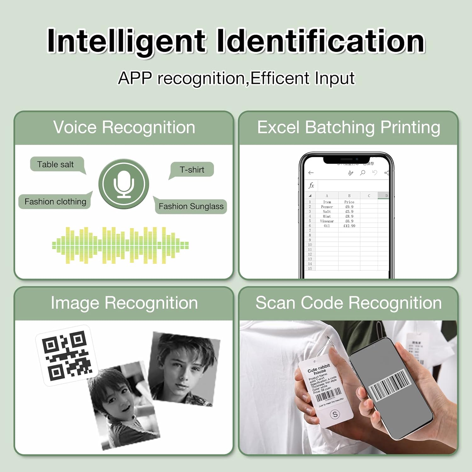 Thumbnail 2 de NIIMBOT B21 etichettatrice Bluetooth mini per etichette adesive 20–50 mm (Verde)