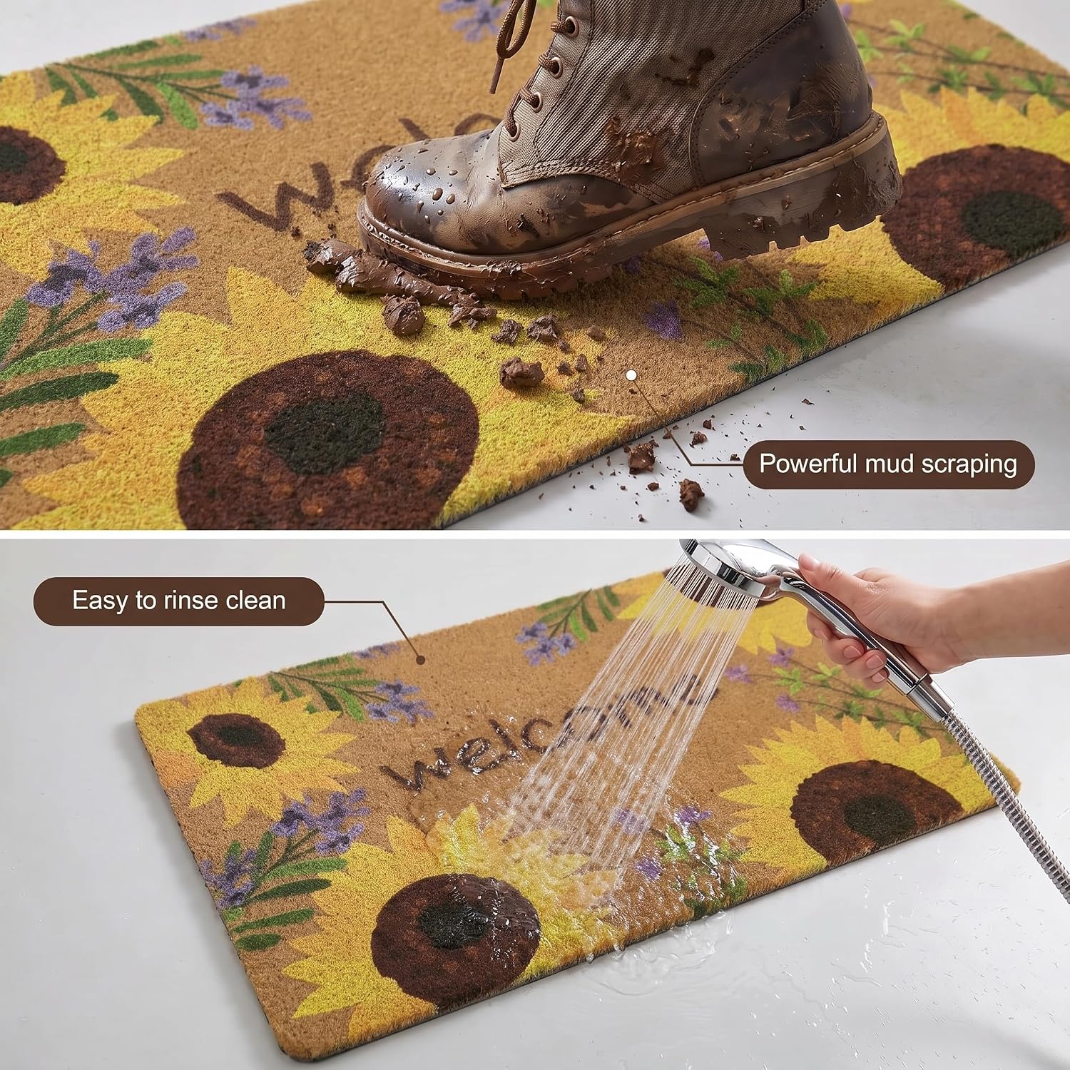 Thumbnail 4 de Faux Coir Doormat, 29.5 × 17 in