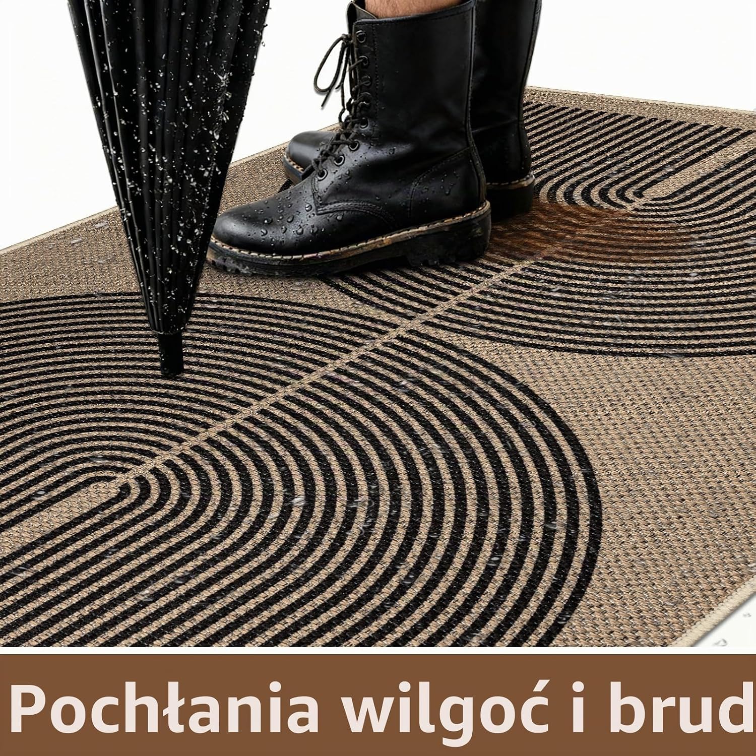 Detalle 1 de Capslpad Dirt Trapper Doormat – wycieraczka 50 × 80 cm, wygląd juty, antypoślizgowa i pralna