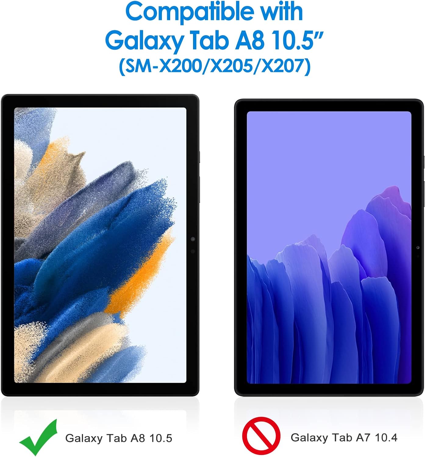 Detalle de JETech schermbeschermer van gehard glas voor Galaxy Tab A8 10,5 inch, 2 stuks, 9H