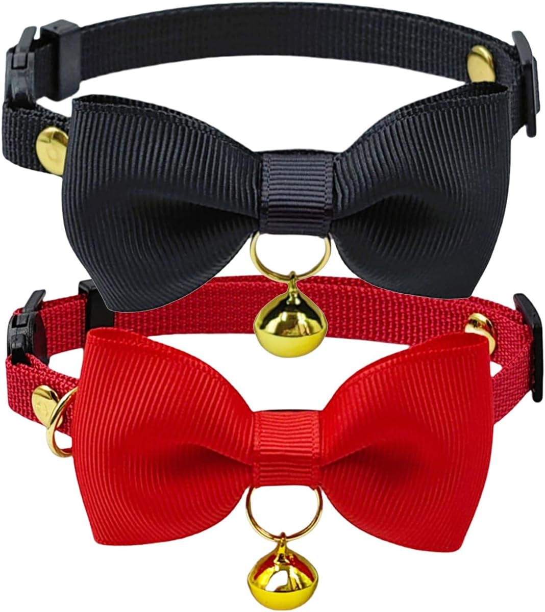 Thumbnail 6 de Olahibi Breakaway Cat Collar with Safe Release, Removable Bowtie, and Clear Bell (Solid Brown) for Adult Cats