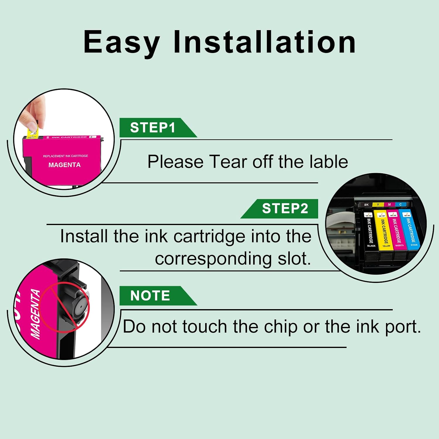 Detalle 2 de SAILNER Replacement 604XL Ink Cartridges (18-Pack) for Epson XP & Workforce Printers