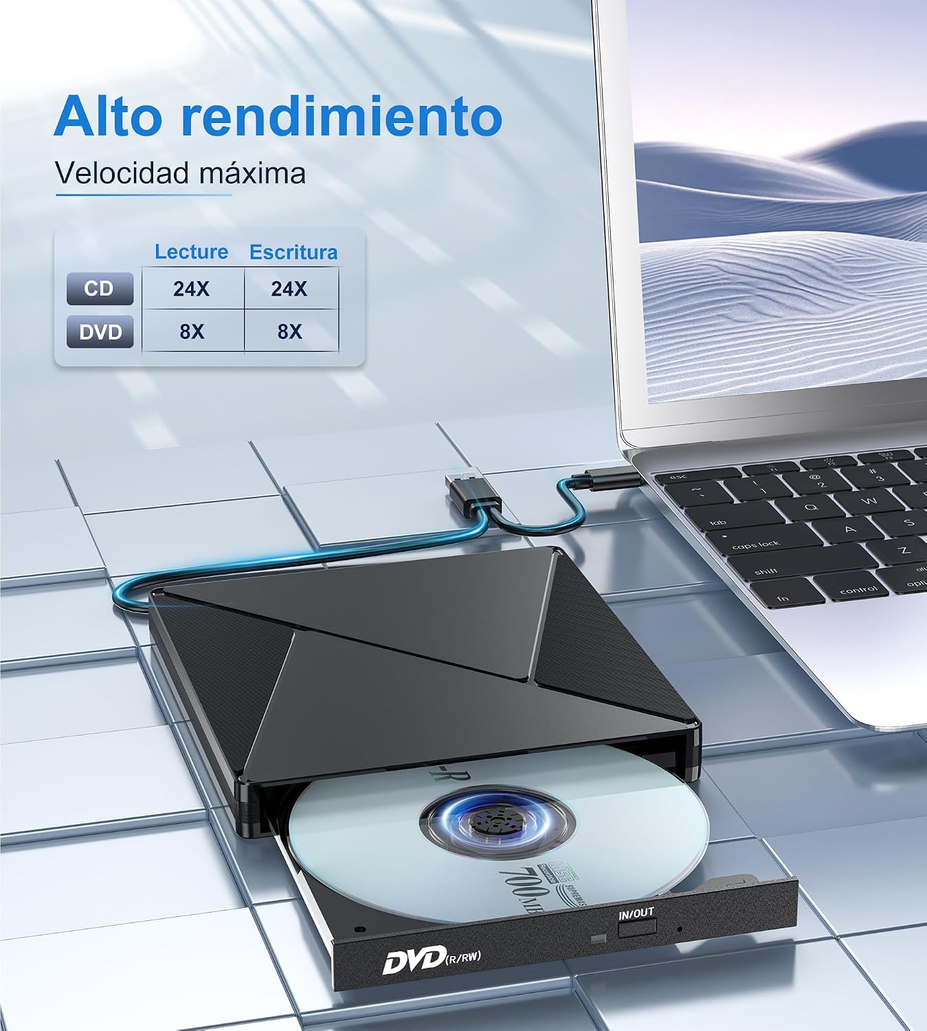 Thumbnail 2 de Lector CD DVD Externo USB 3.0 USB-C