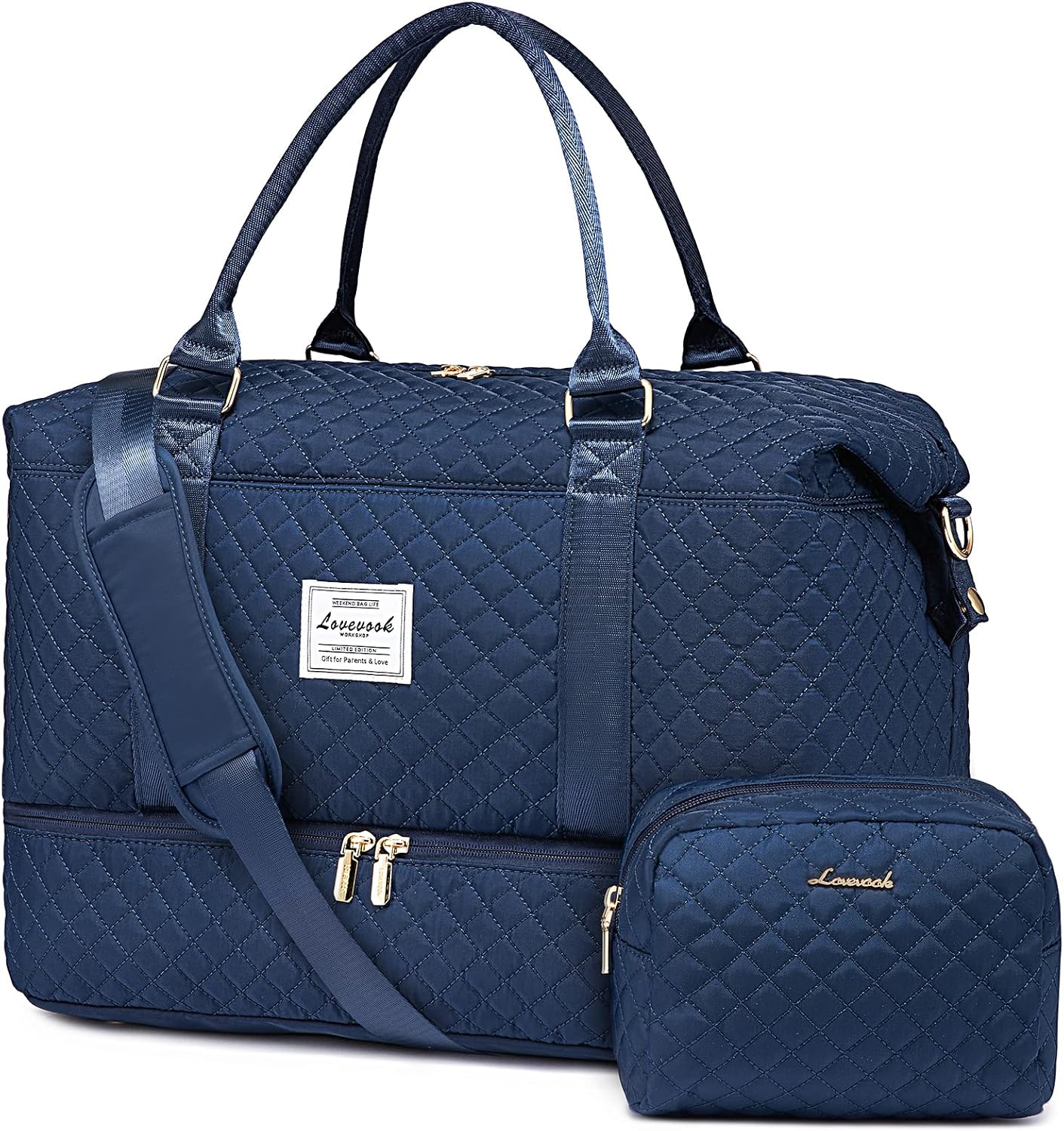 Thumbnail 6 de LOVEVOOK Borsone da Viaggio Donna con Organizer e Compartimenti Separati - 53x24x38 cm, Nylon Resistente