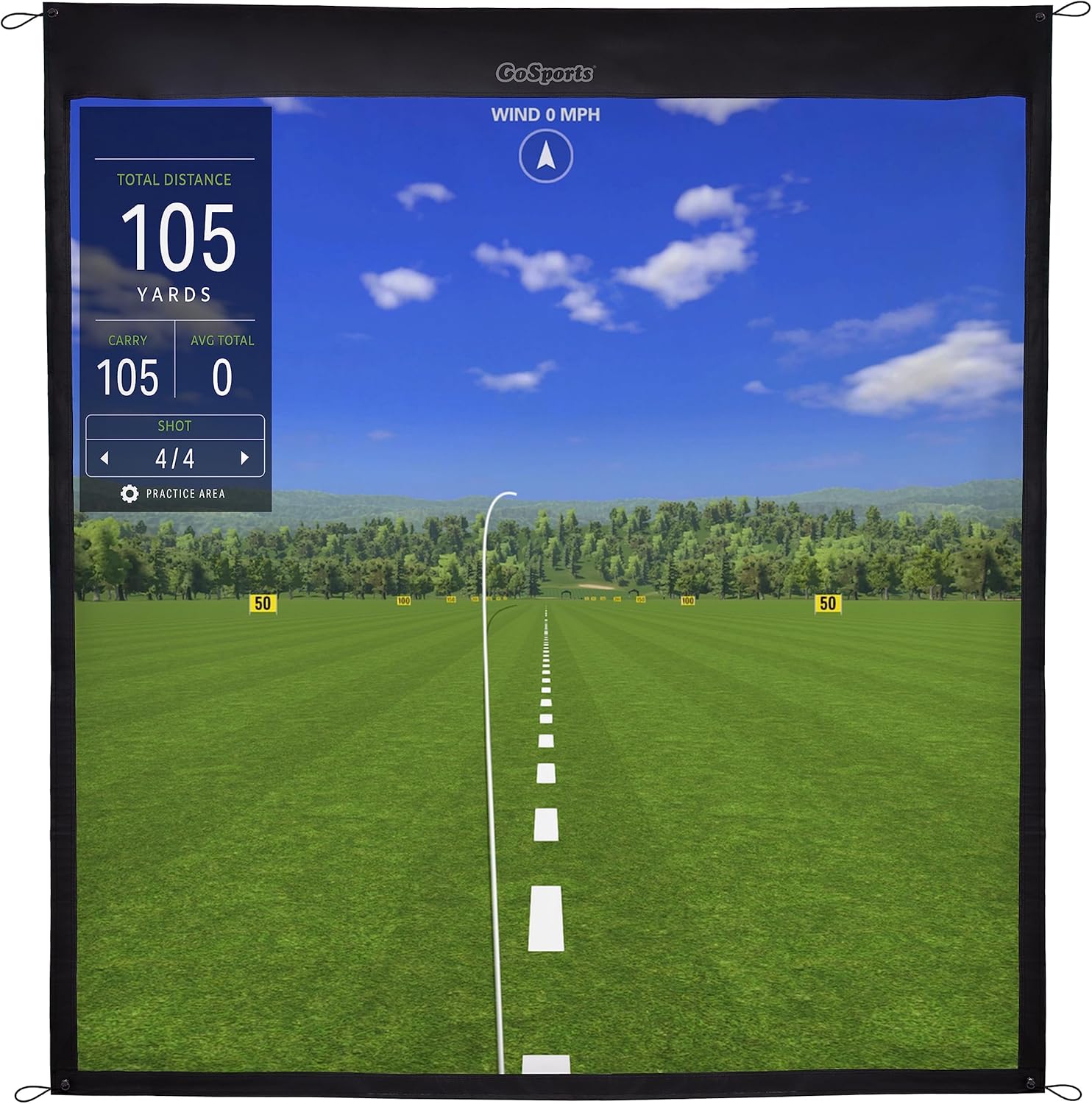 Thumbnail 6 de GoSports Golf Simulator Impact Screen – Choose 6.5 ft x 7 ft or 9 ft x 7 ft