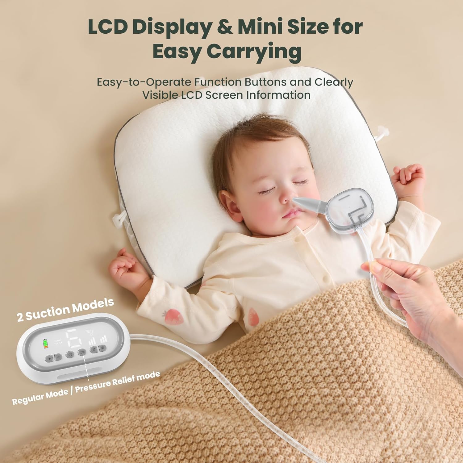 Thumbnail 2 de Uplayteck Nasal Aspirator for Baby – Electric Baby Nasal Aspirator with 6 Levels, 78 KPa Suction, Soothing Light and Nursery Rhymes