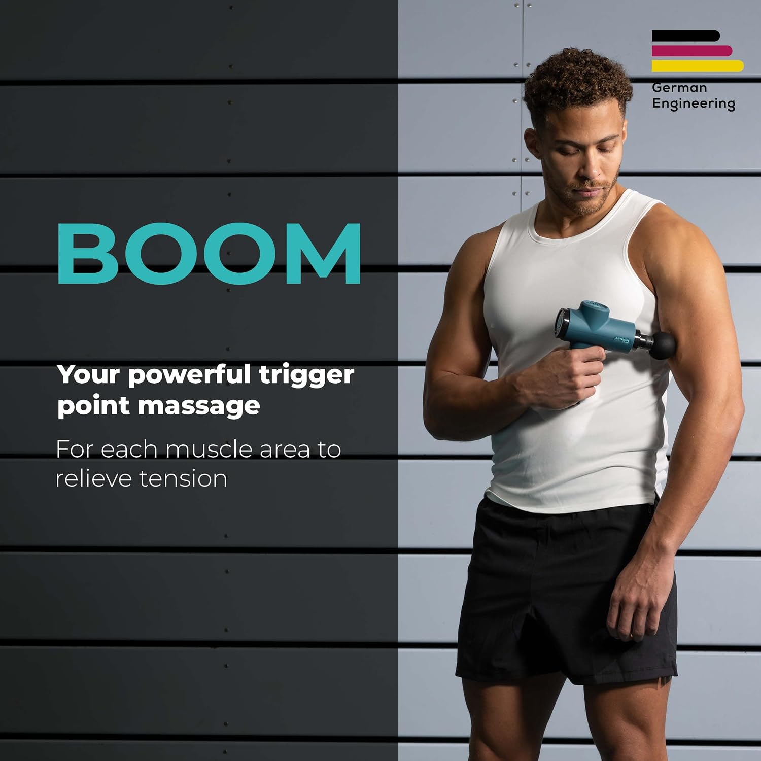 Detalle de Beurer Antelope BOOM Massage Gun: Compact Power for Targeted Recovery