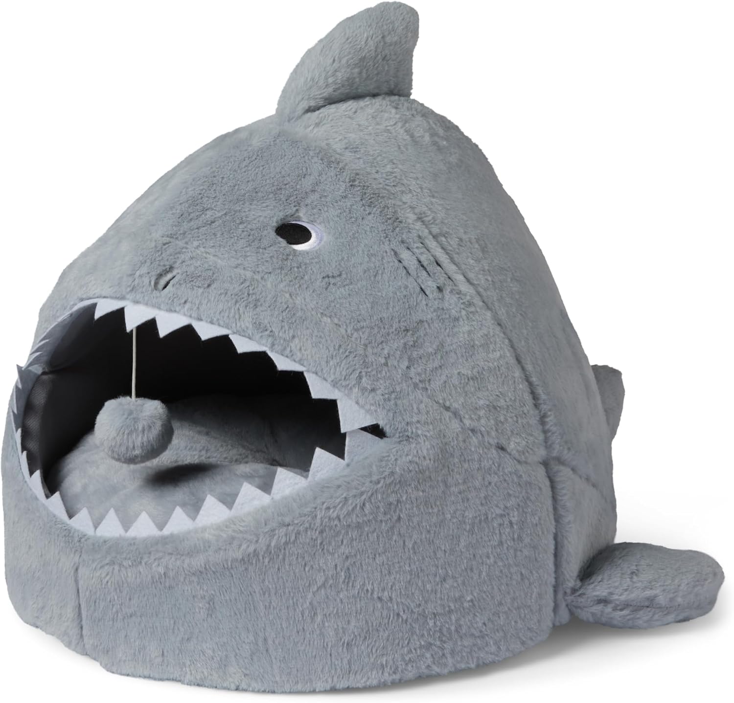 Detalle 2 de Amazon Basics - Casetta per Gatti a 2 Piani con Grotta e Tiragraffi, Grigio 43,2 x 35,6 x 57,2 cm