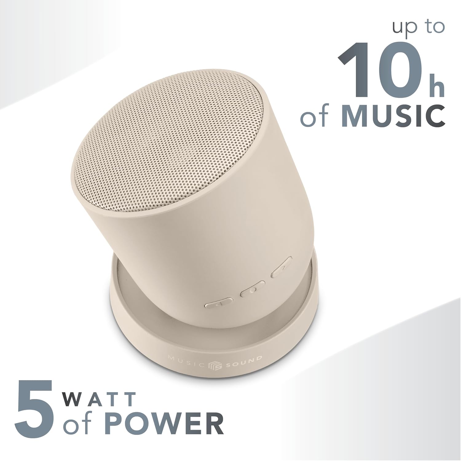 Detalle 2 de Music Sound speaker Bluetooth Twist: altoparlante 360° orientabile, 5 W e autonomia fino a 10 ore
