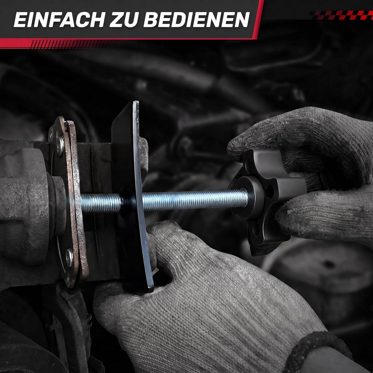 Detalle de BILITOOLS Bremskolbenrücksteller Auto (universell) – Bremszylinder- & Kolbenspindel-Werkzeug für Vorderrad-Bremssattel