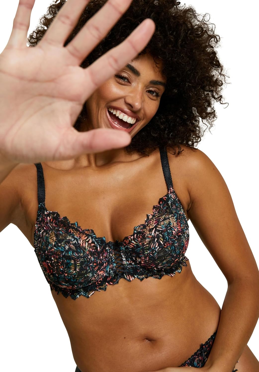 Thumbnail 1 de Sans Complexe Soutien-Gorge Armatures Arum Mosaic (Imprimé Fleurs Rouge Perse)
