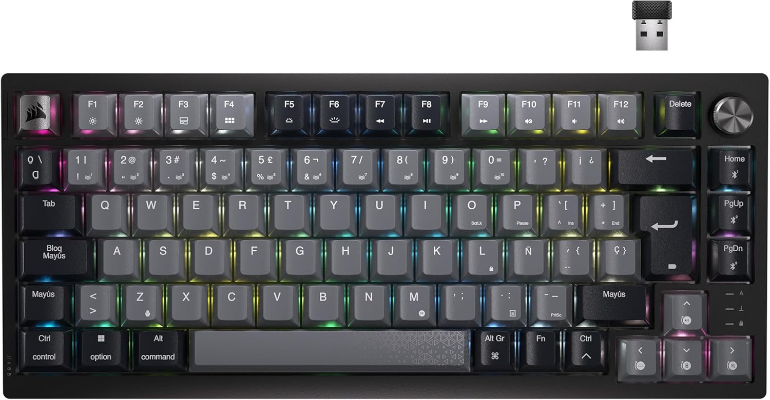 Detalle de CORSAIR K65 PLUS Wireless 75% teclado mecánico