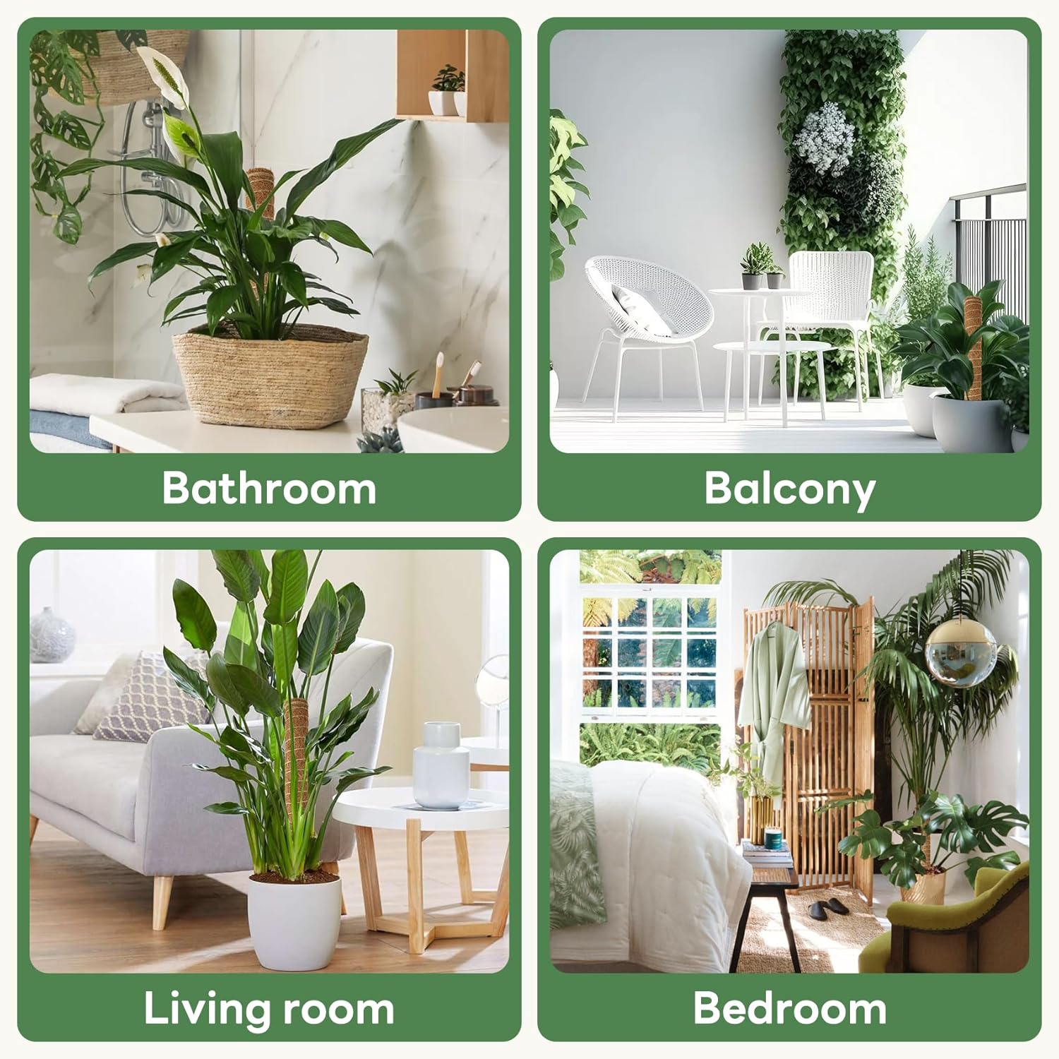 Thumbnail 1 de YAWAHOME Moss Pole for Monstera – 4 Pack Stackable Coco Coir Plant Supports (Extendable)