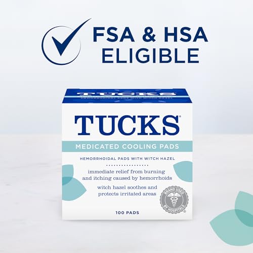 Thumbnail 1 de TUCKS Medicated Cooling Pads, 100 Count – Witch Hazel Hemorrhoid Pads for Comfort and Hygiene