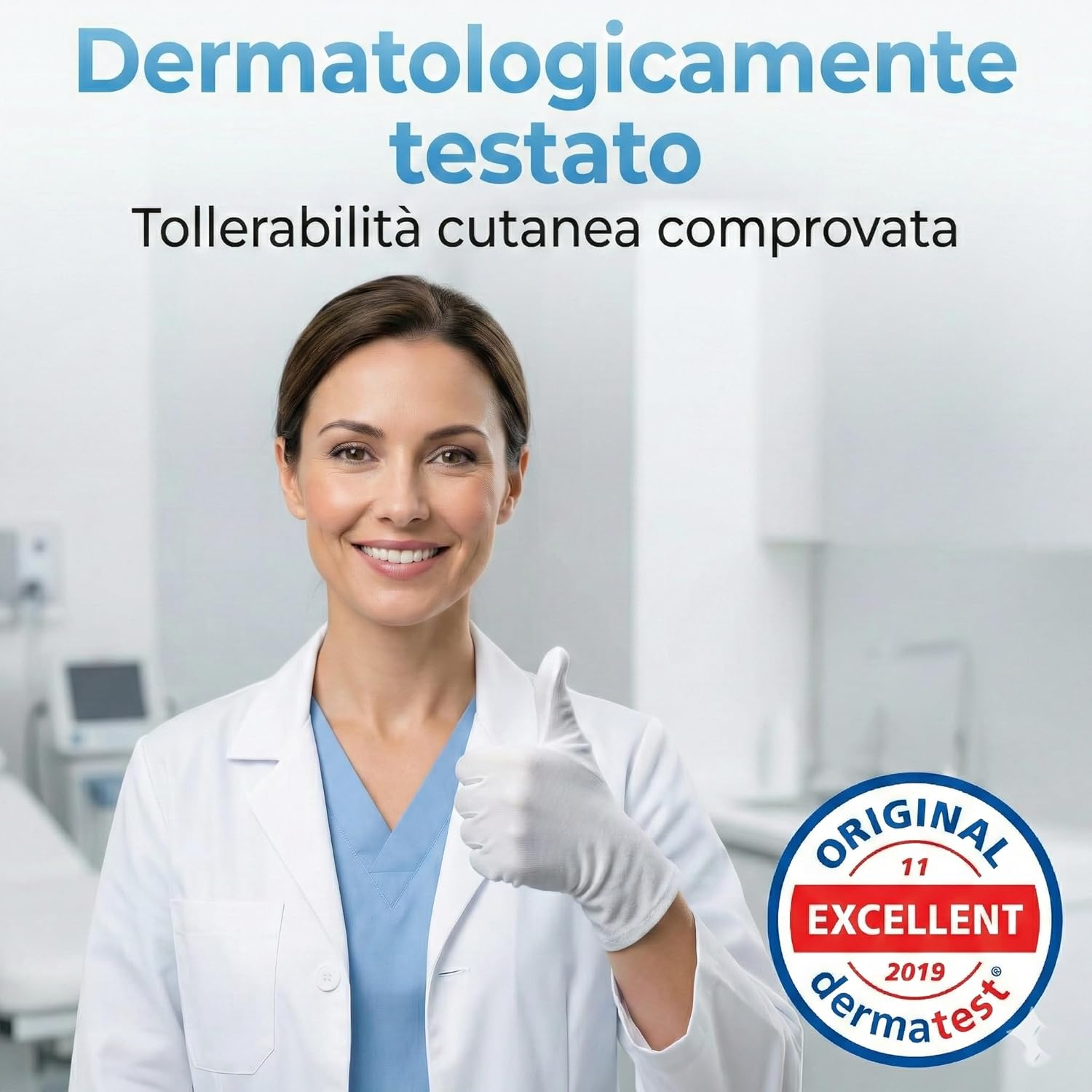 Detalle de LAVAMED DermatTest Guanti in cotone 100% bianchi (extra morbidi) taglia M, 12 paia