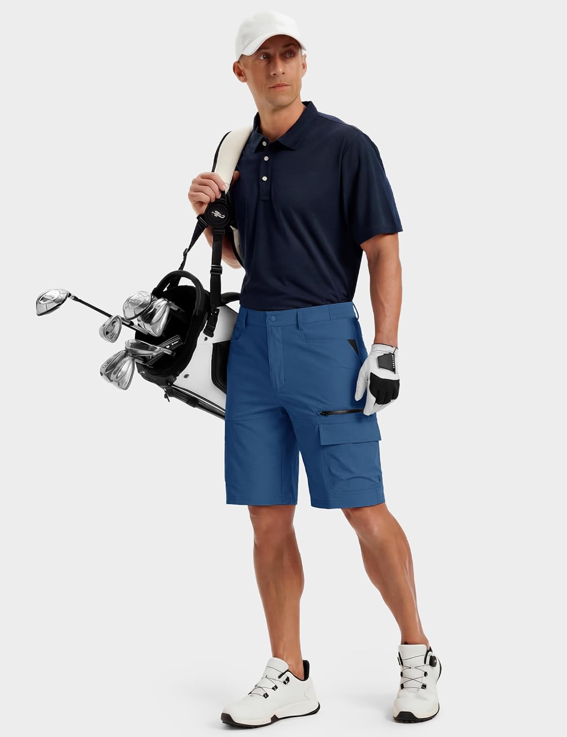 Thumbnail 6 de TACVASEN men’s cargo shorts with quick-dry fabric, zip pockets and elasticated waistband (no belt)