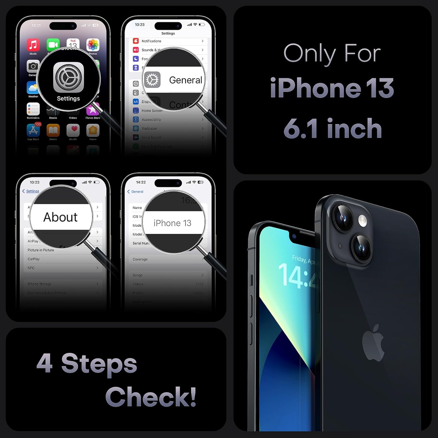 Thumbnail 1 de TOCOL iPhone 13 MagSafe case, 14FT shockproof