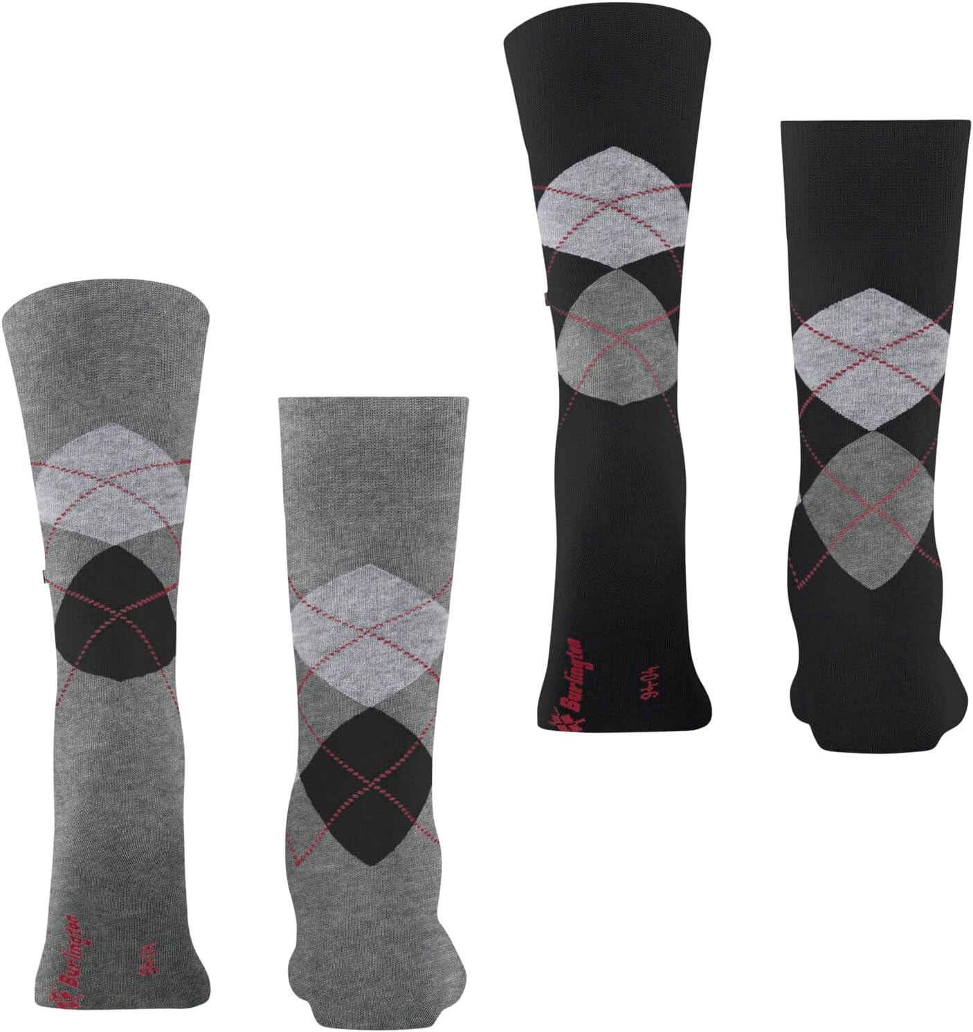 Thumbnail 1 de Burlington Hommes Everyday Argyle Chaussettes Opaque Coton – Lot de 2
