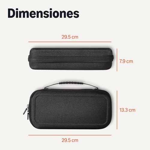 Thumbnail 4 de Amazon Basics Funda Universal para Nintendo Switch con 12 ranuras para tarjetas y almacenamiento completo (Negra) — compatible con Switch OLED y Switch 2