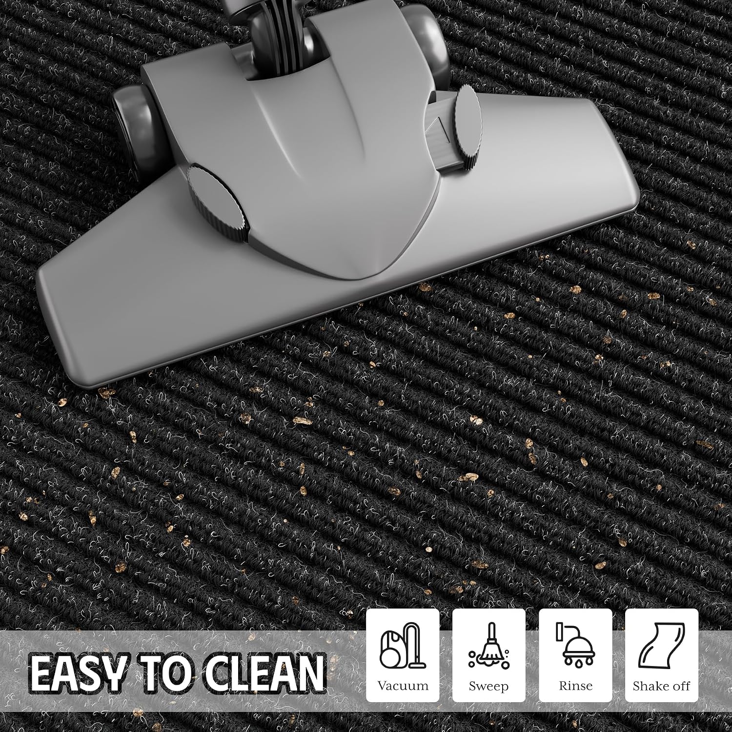 Thumbnail 6 de EZ2LIVE 4' x 6' Front Door Mat with Polyester Fibers and PVC Backing