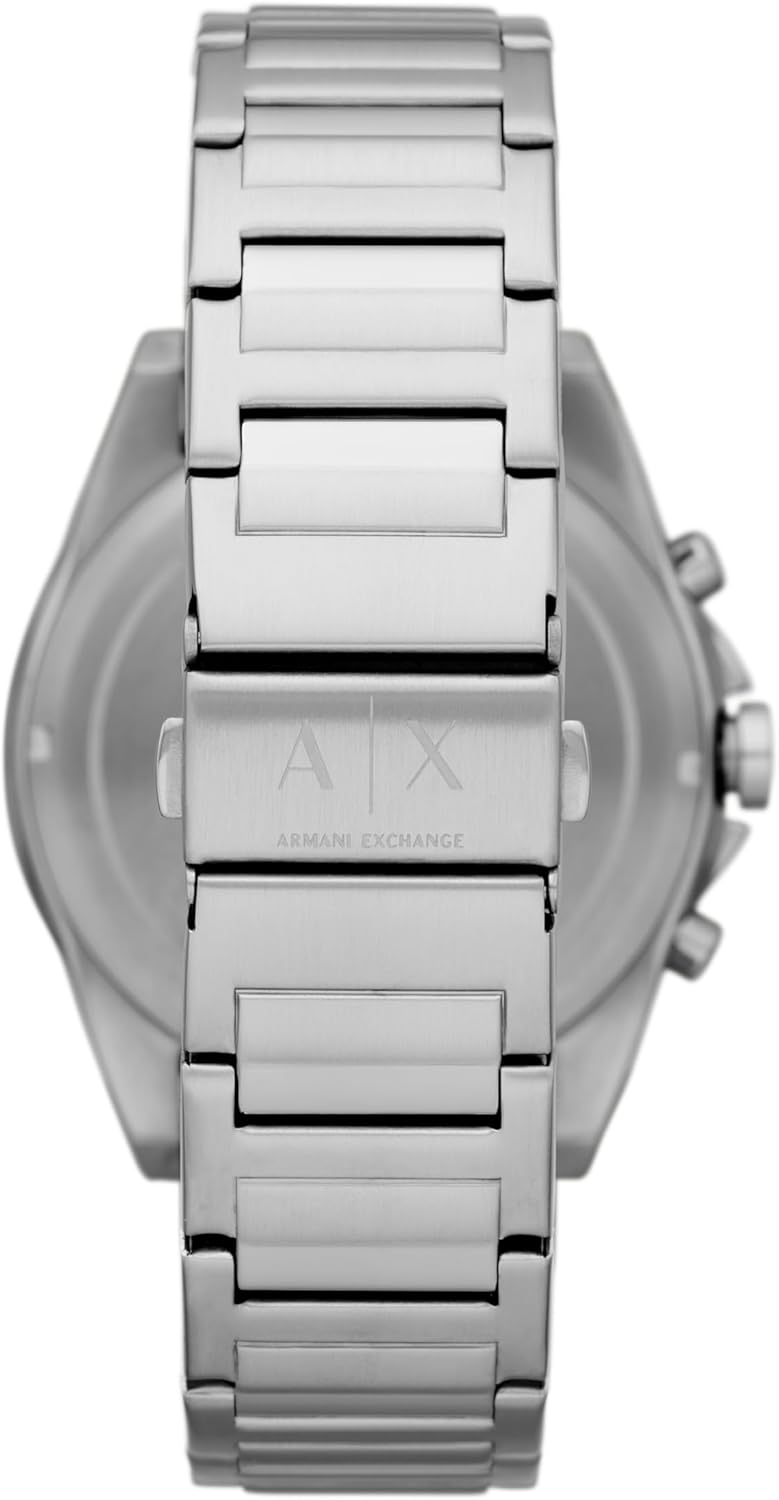 Thumbnail 2 de Armani Exchange Silver Tone Uhr für Herren – 44 mm Gehäuse, Quarz-Chronograph