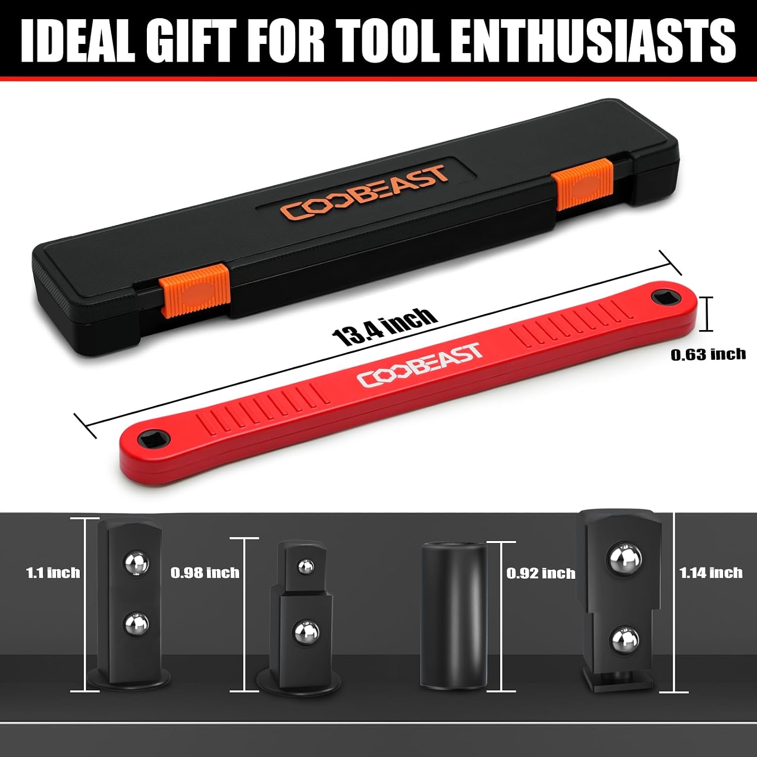 Detalle de coobeast 3/8-Inch Offset Extension Wrench, Impact-Ready, 0° Swing