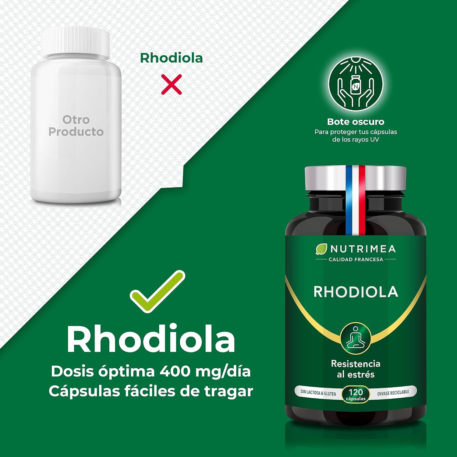 Detalle de Rhodiola Rosea 400 mg cápsulas 120
