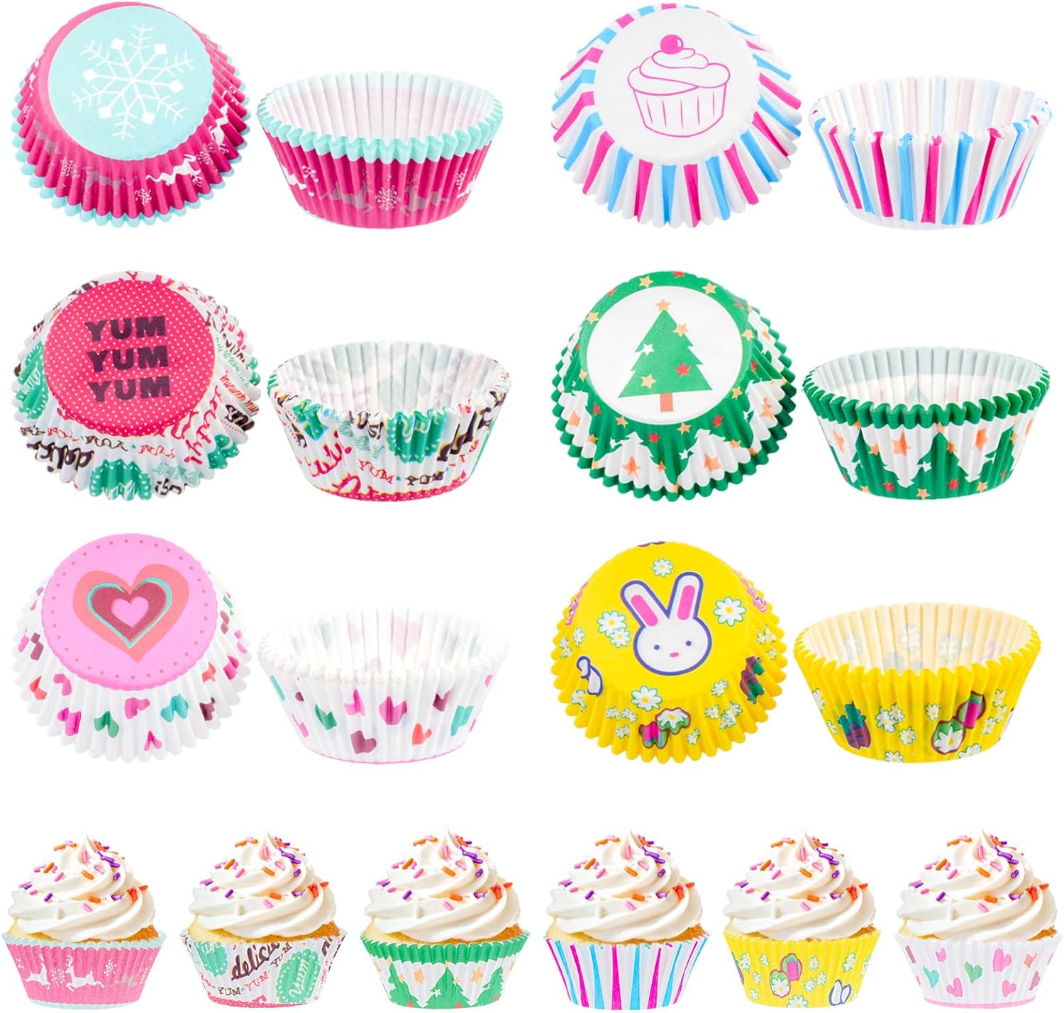 300 Stück Muffinförmchen Papier 5 cm