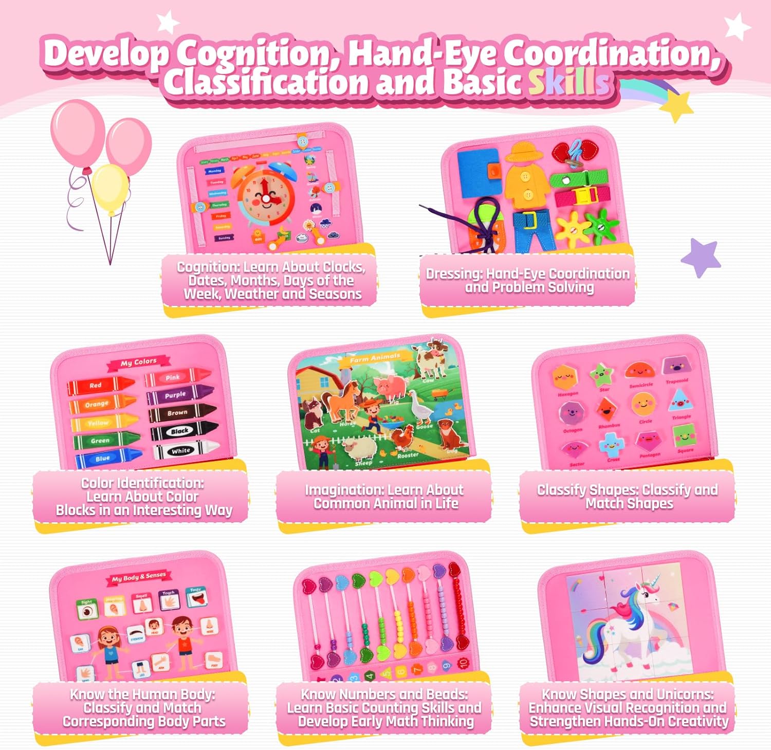 Thumbnail 4 de ZOOI Busy Board Montessori Toy for 1 Year Old