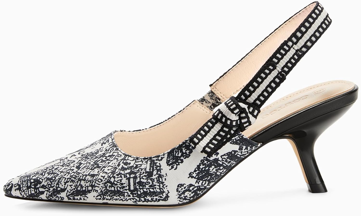Detalle 2 de Coutgo Women's Slingback Pumps with 2.56-Inch Kitten Heels