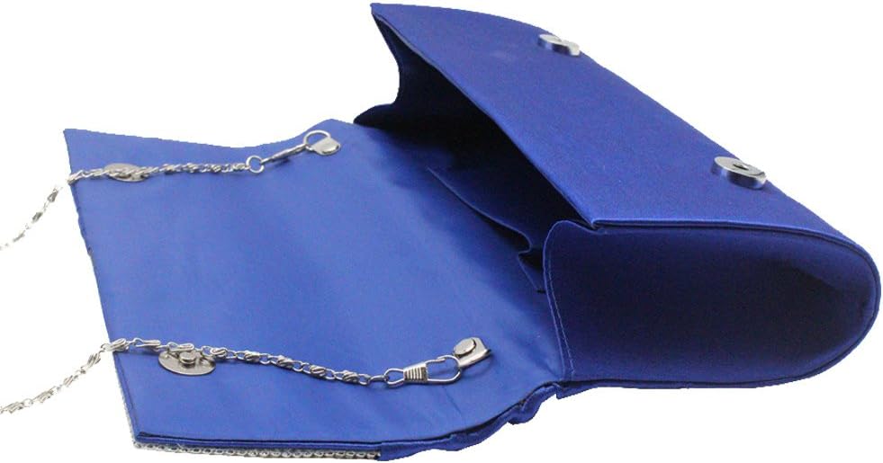 Thumbnail 5 de Wiwsi Elegant Diamante Crystal Satin Bridal Purse Bag Clutch Handbag
