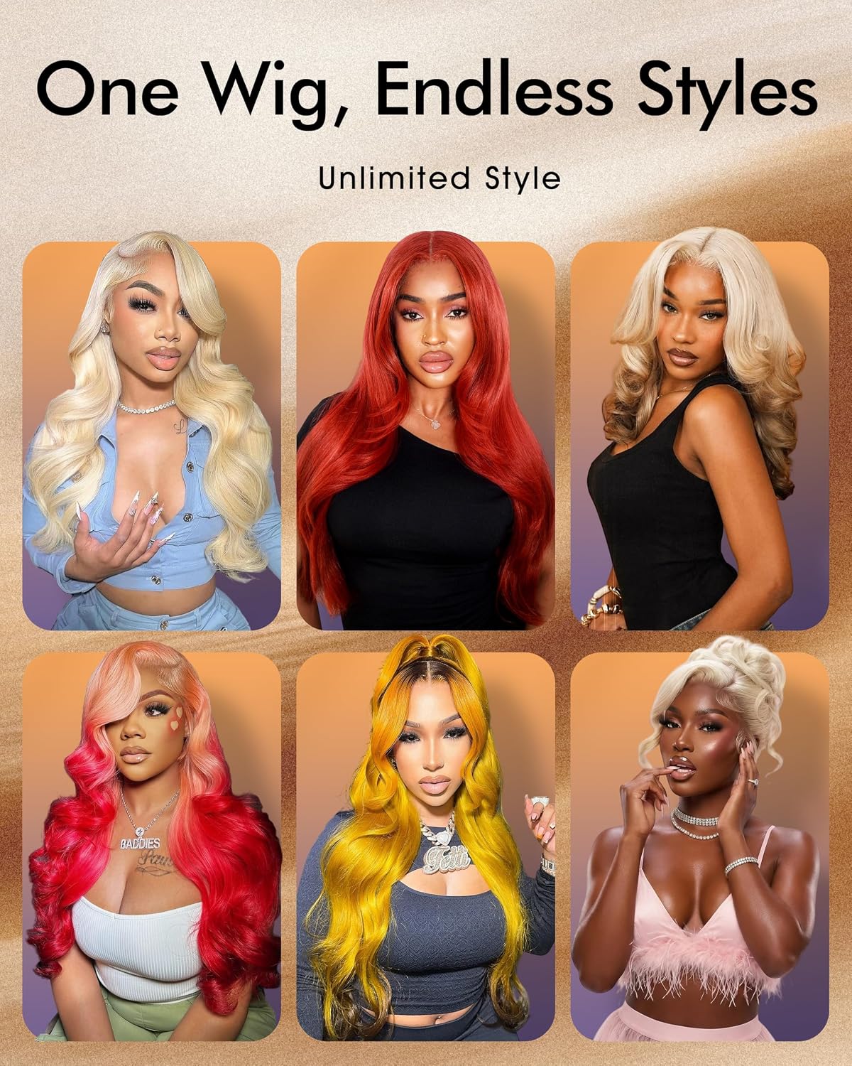 Detalle 2 de WAQI 30 Inch 613 Lace Front Wig