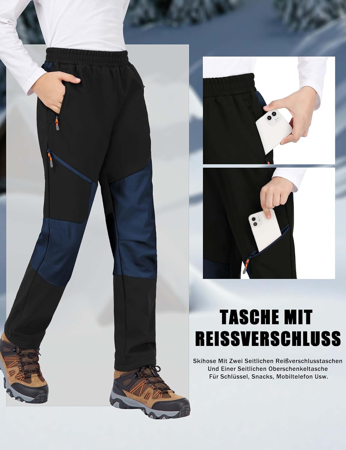 Thumbnail 1 de HFDWYJ Kinder Softshellhose für Schneesport