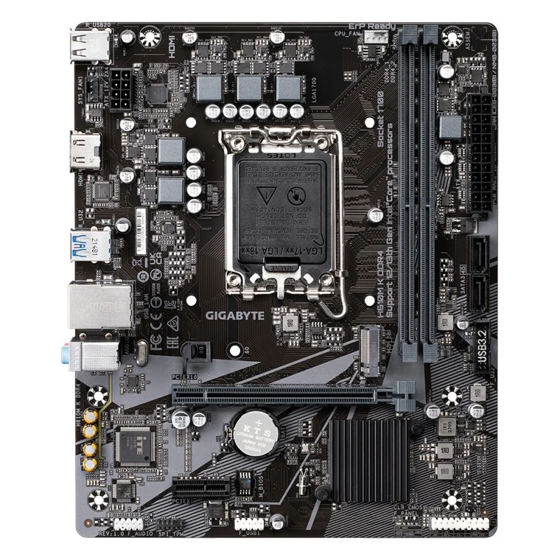 Detalle 2 de Gigabyte H610M K DDR4 placa base 2 DIMM