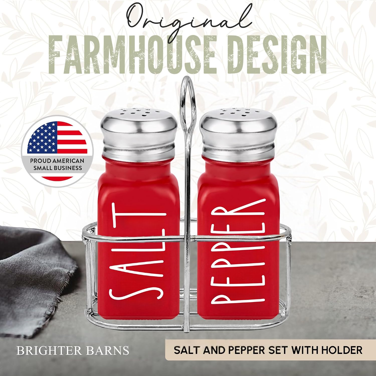 Detalle 2 de Brighter Barns Salt and Pepper Shaker Set, Glass