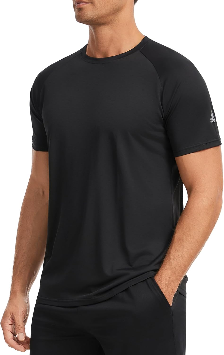 Detalle 2 de AMZSPORT Lot de T-shirts de sport homme à manches courtes respirants à séchage rapide