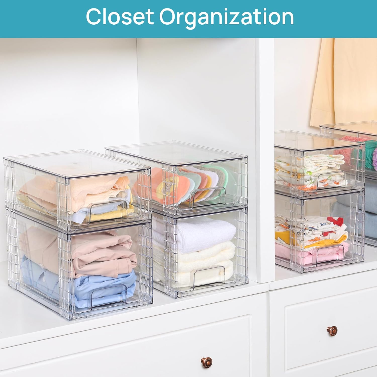 Thumbnail 3 de Vtopmart 4 Stackable Storage Cubes
