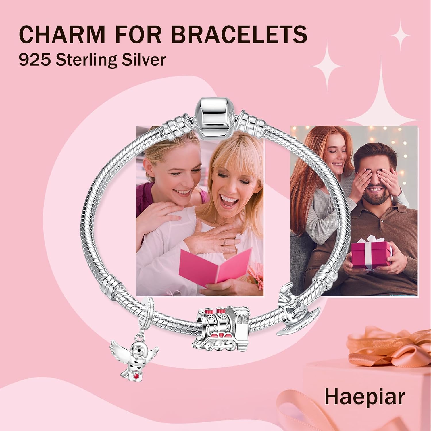Thumbnail 1 de HAEPIAR Charm aus 925er Sterlingsilber mit Zirkonia – außerirdischer Hund für Armband & Kette