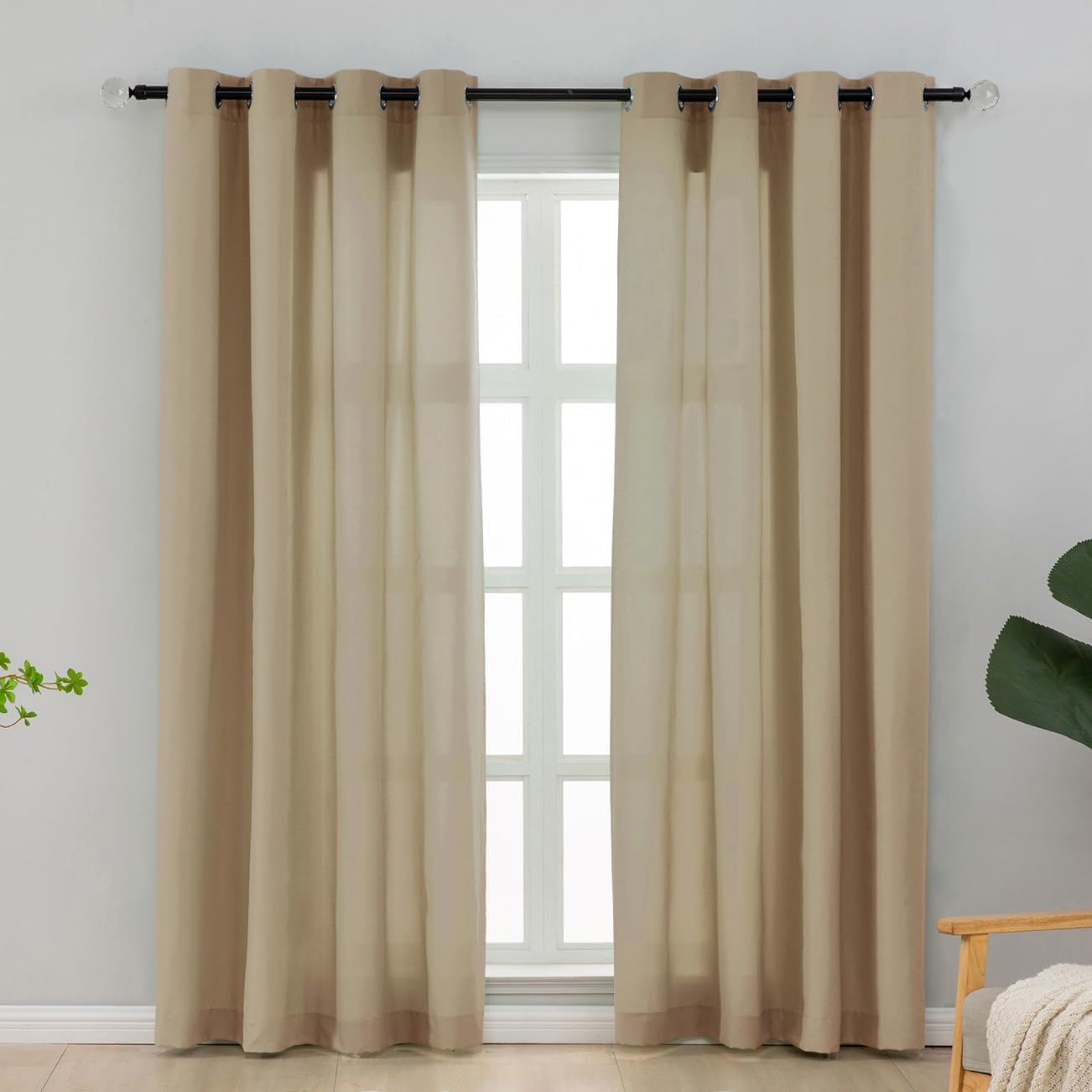 Detalle de L.Z.E Gardinen Sand Beige 245 cm 🪟